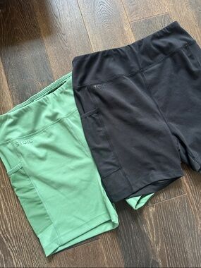 STOIC Athletic Bike Shorts - Black & Green